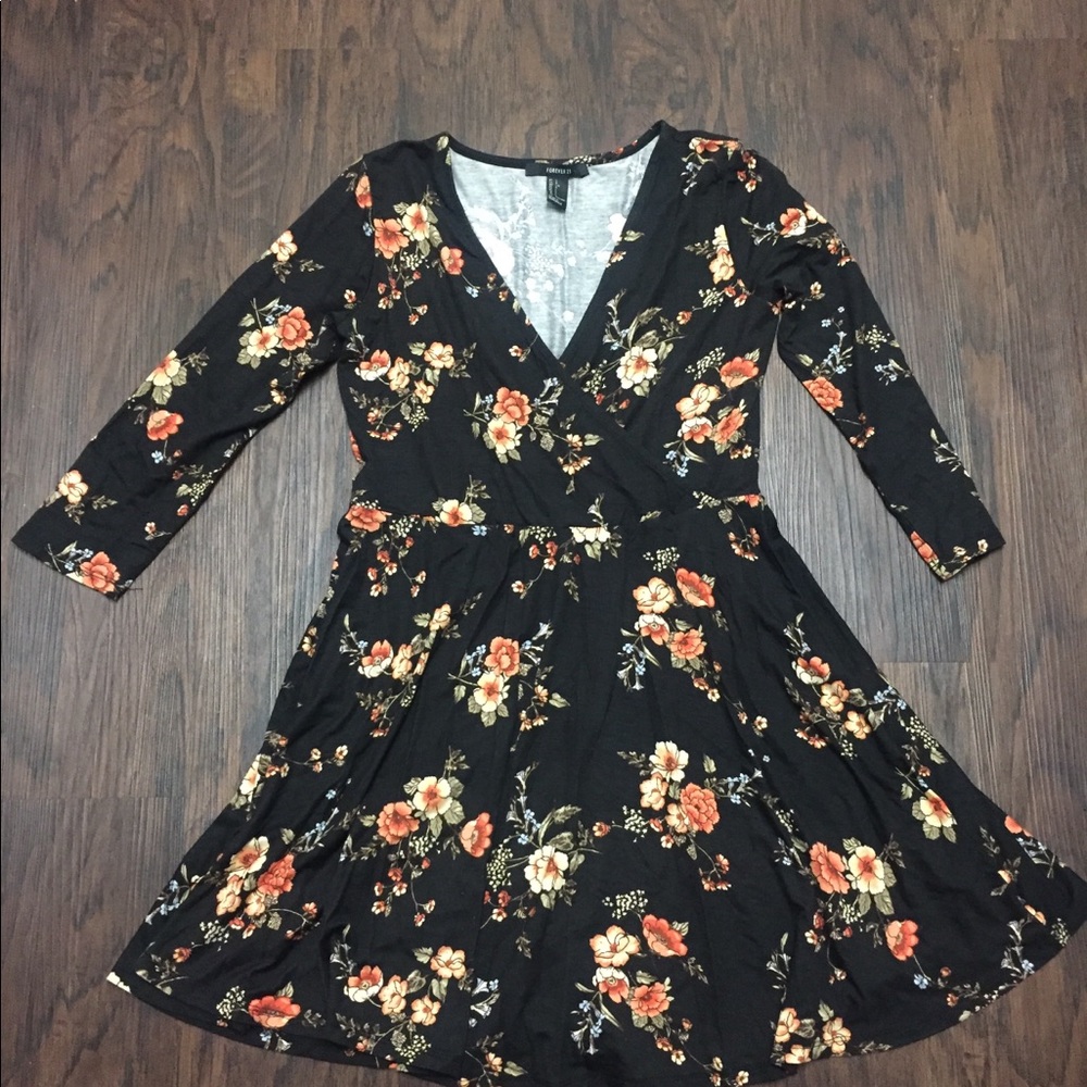 Long sleeve floral dress